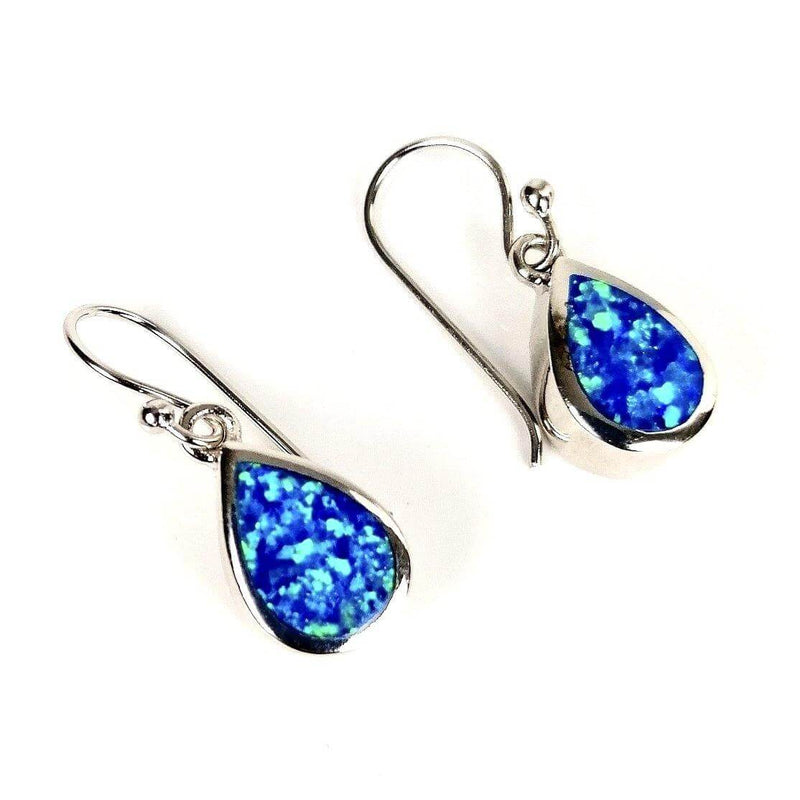 Blue Opal Teardrop earrings