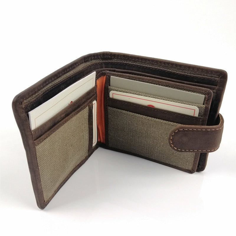 Cactus Tab Wallet with RFID - Khaki - Open Side