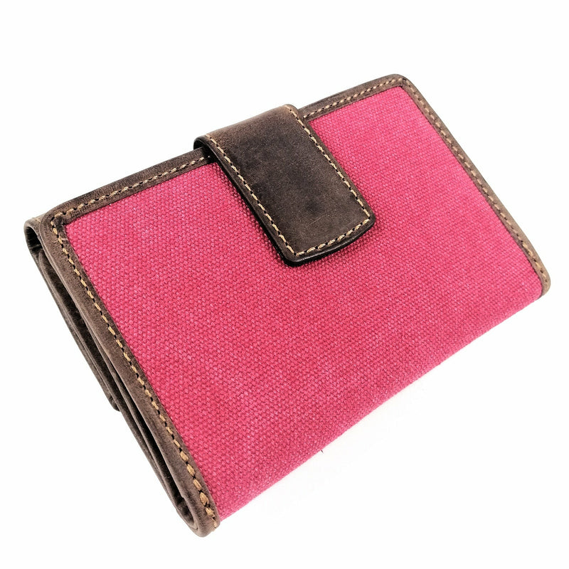 Cactus Flap Over and Tab Medium Purse RFID - Red - Back