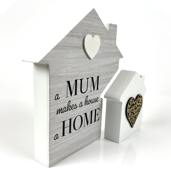  Mum Makes a House a Home Wooden Freestanding Plaque 2