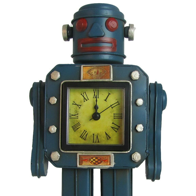 Robot Clock Retro Style in Blue Media 4 of 4