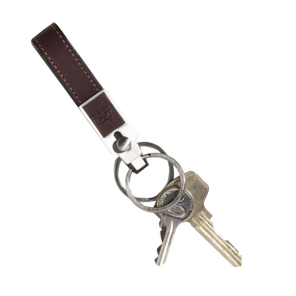 Tony Perotti Leather Key Ring (Brown)