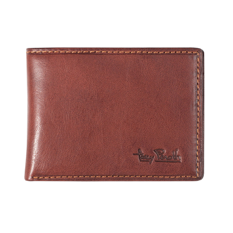 Tony Perotti Mens Mini Billfold Wallet with RFID (Brown) 2