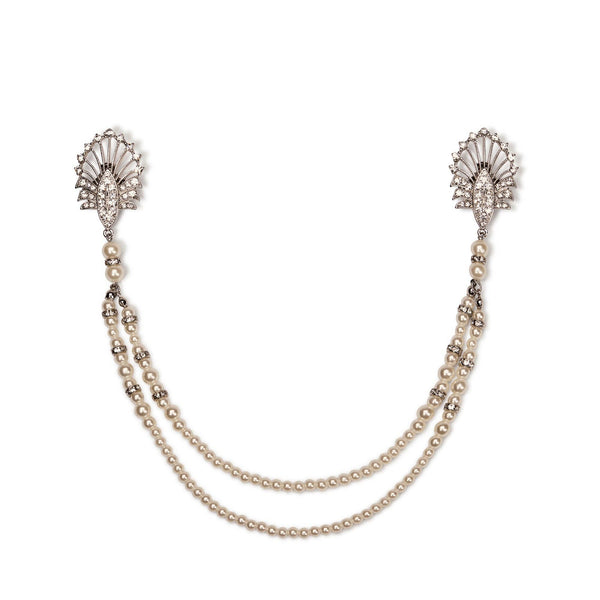 Art Deco Pearl chain Hair accessory