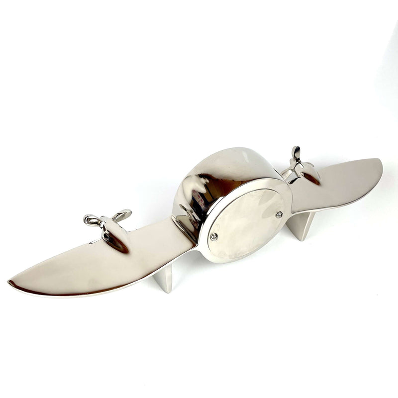 Aeroplane-Design-Bond-Street-London-Nickel-Shelf-Desk-Clock-(5)