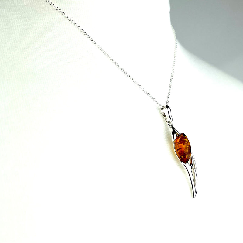Amber Angel Wing Necklace Media 4 of 5