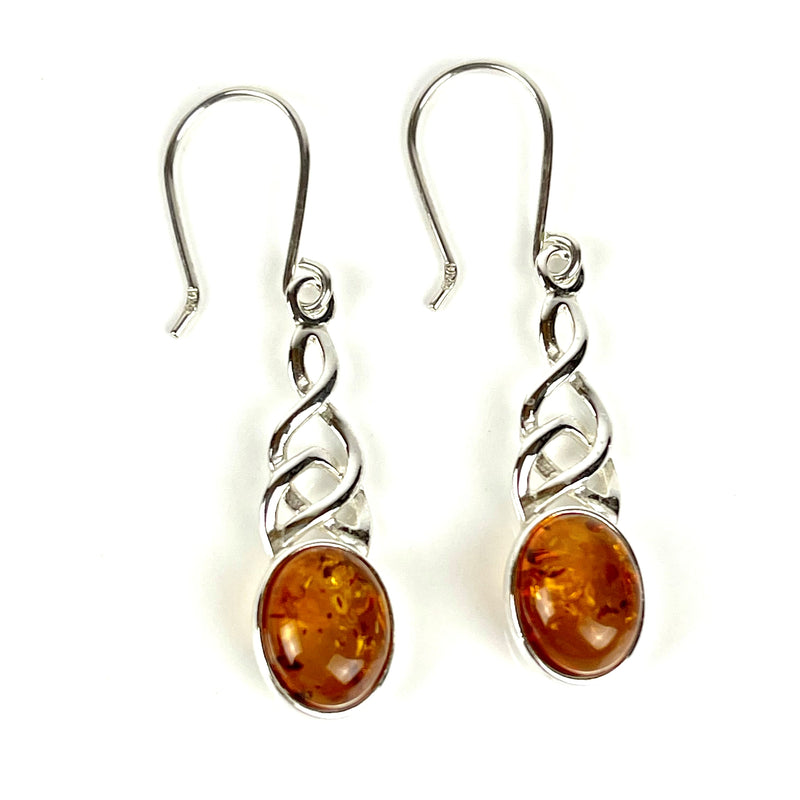 Amber Celtic Knot Earrings Media 2 of 3