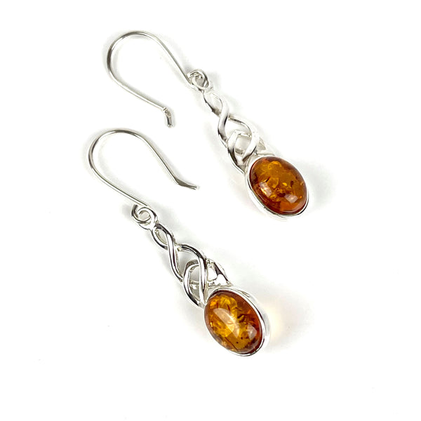 Amber Celtic Knot Earrings Media 1 of 3