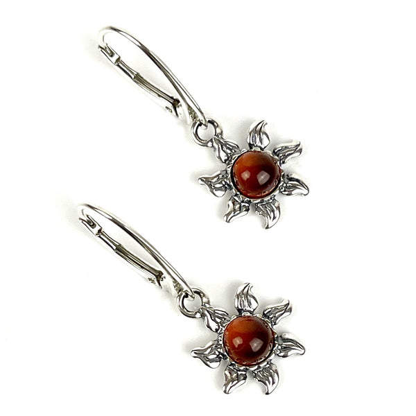 Amber Dainty Flower Earrings Media 1 of 4