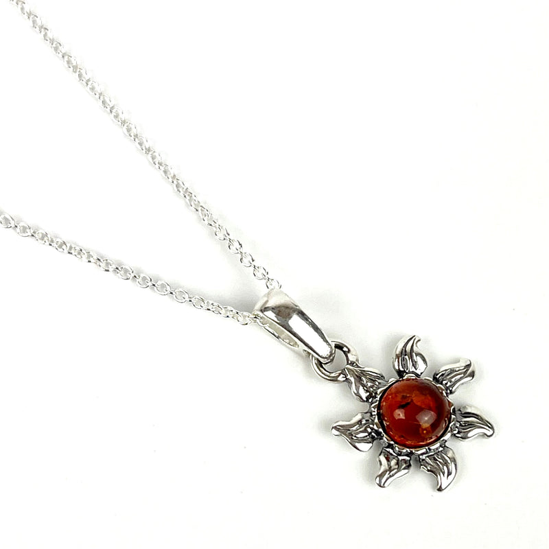 Amber Dainty Flower Necklace Media 1 of 4