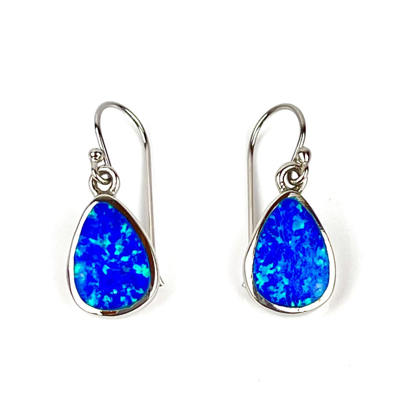 Blue Opal Standard Teardrop Earrings 2