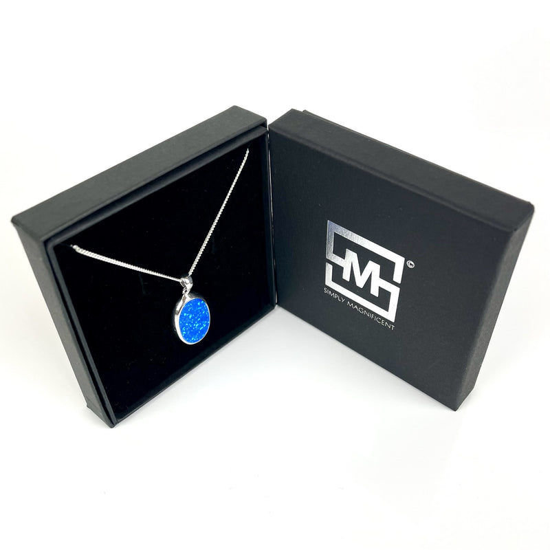 Blue Opal XL Oval Pendant necklace Media 5 of 5