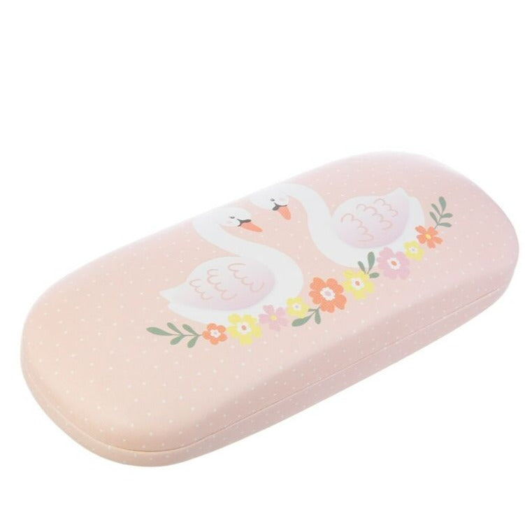 Freya Swan Pastel Pink Children's Glasses Case