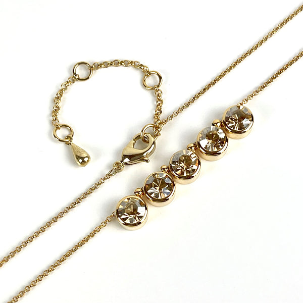 Gold Plated Swarovski Crystal Necklace Media 1 of 5