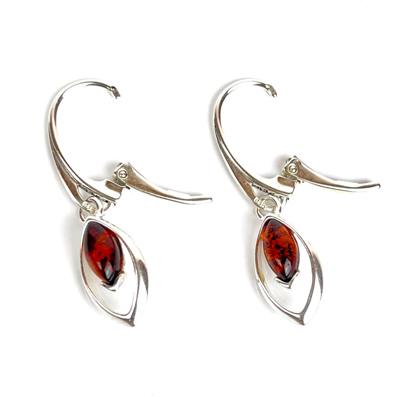 Dainty Amber Marquise Earrings Media 3 of 4