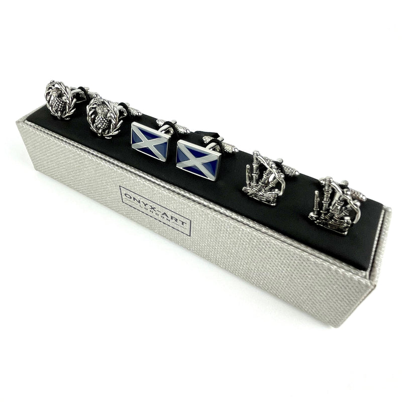 Scotland Cufflinks - 3 Pair Gift Set Media 1 of 3