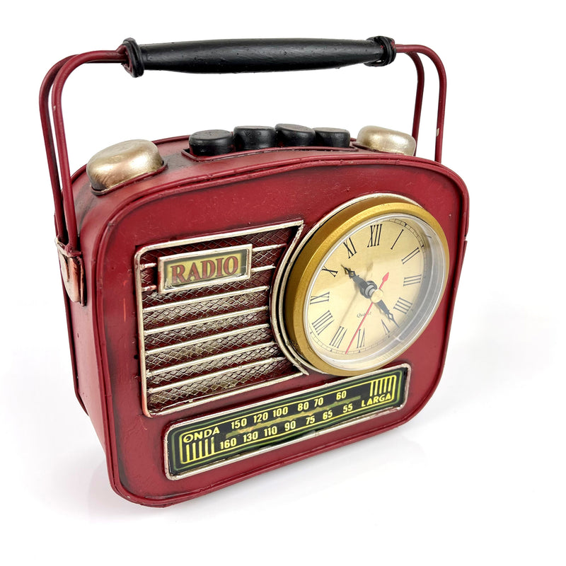 Retro Radio Style Coin Bank and Clock Media 2 of 4