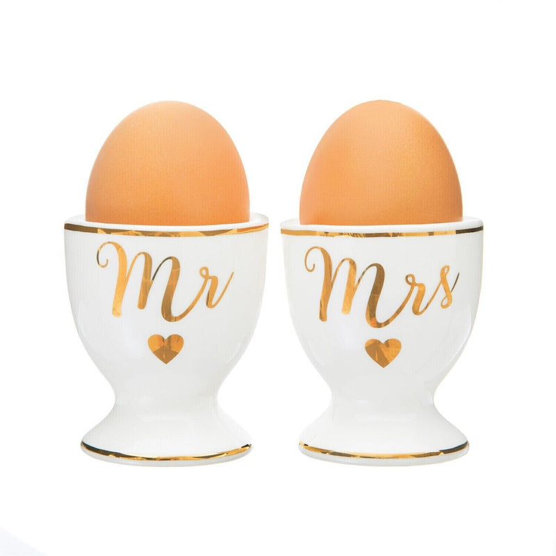 Sass & Belle Porcelain Mr & Mrs Egg Cups Media 1 of 2