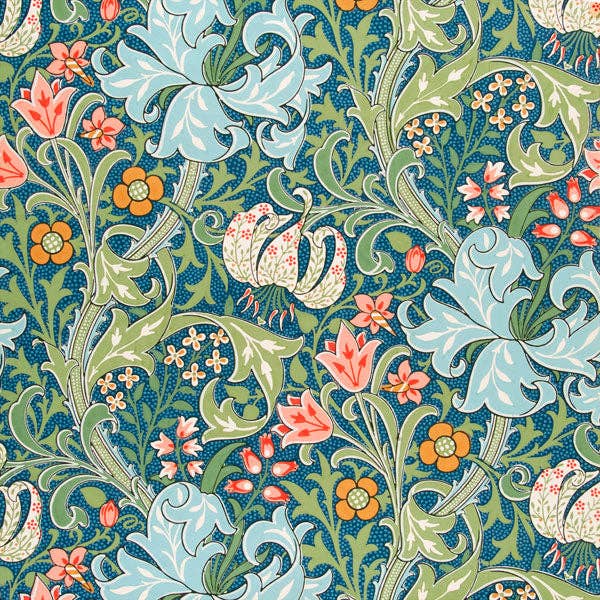  William Morris Golden Lily: 100% Pure Silk Scarf2