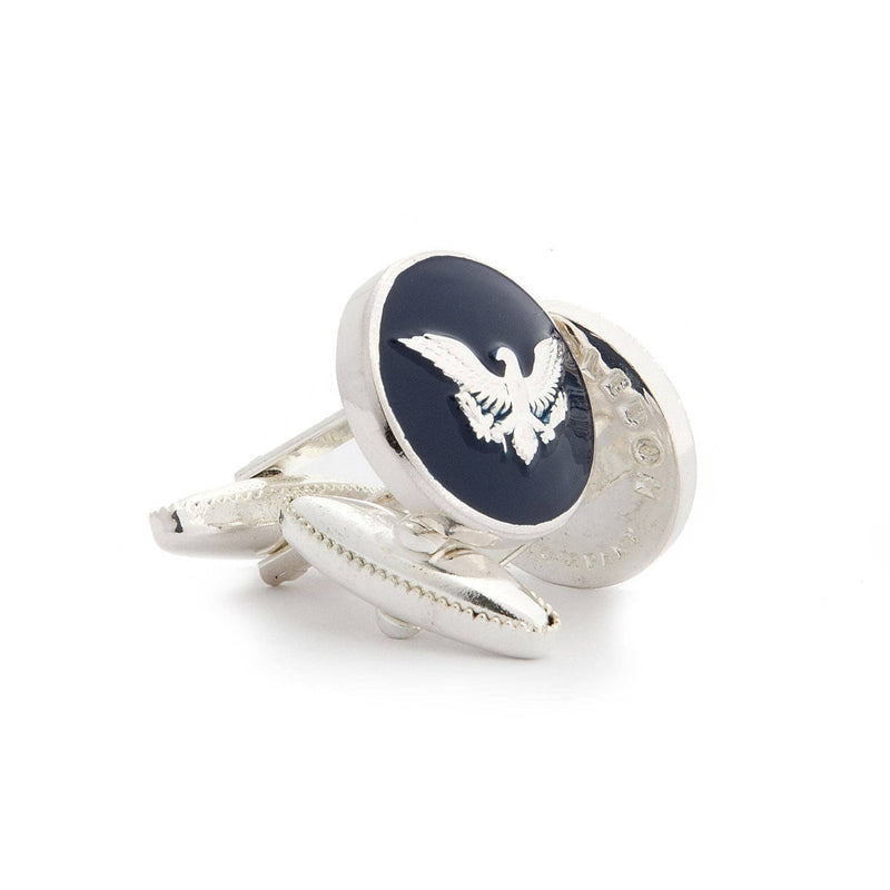  Side view of American Eagle Cufflinks highlighting intricate craftsmanship.