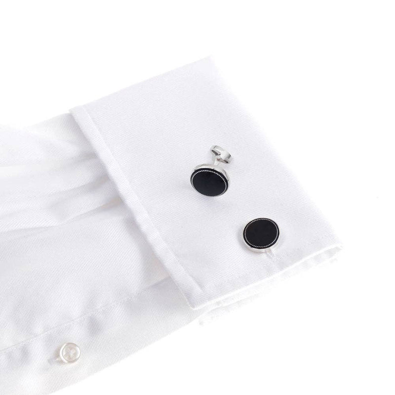 Formal 925 Sterling Silver Cufflinks paired with formal attire.