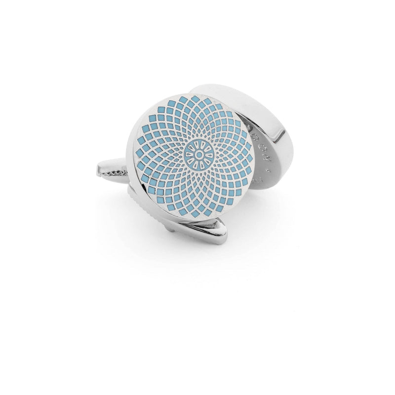 Side view of Gherkin Cufflinks highlighting intricate craftsmanship.