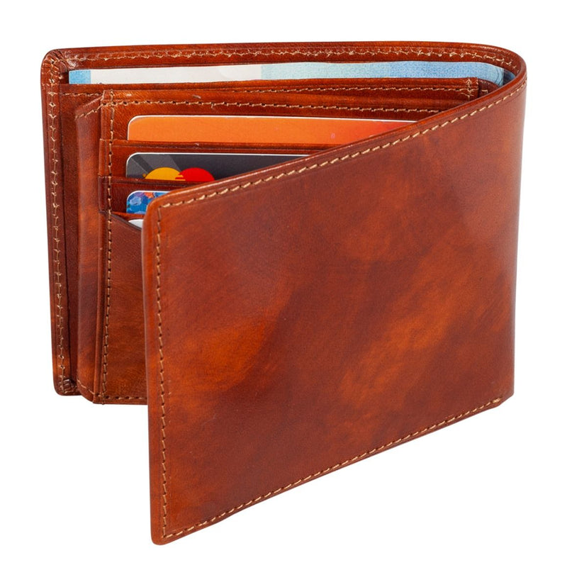 Tony Perotti Van Gogh Mens Large Billfold Wallet with RFID (Cognac) Media 3 of 5