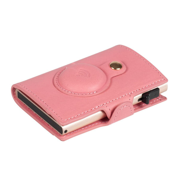 Tony Perotti Unisex Slim Card Holder with Air Tag Pouch (Rose) Media 2 of 5