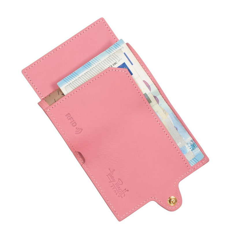 Tony Perotti Unisex Slim Card Holder with Air Tag Pouch (Rose) Media 4 of 5