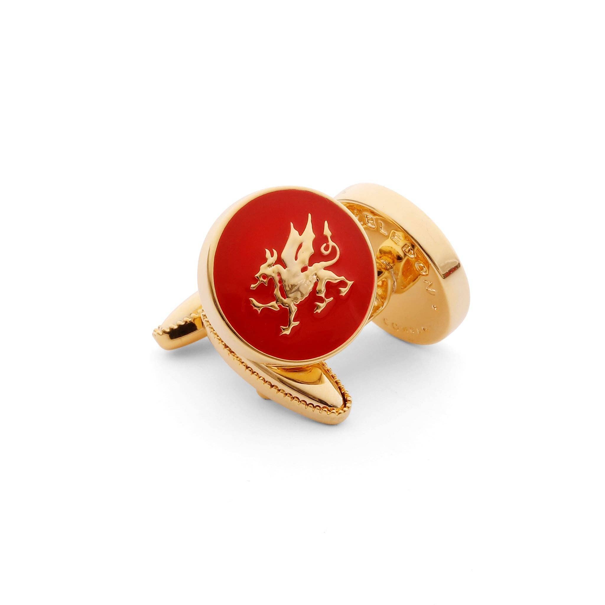 Welsh Dragon Gold Cufflinks | Emblem of Welsh Heritage