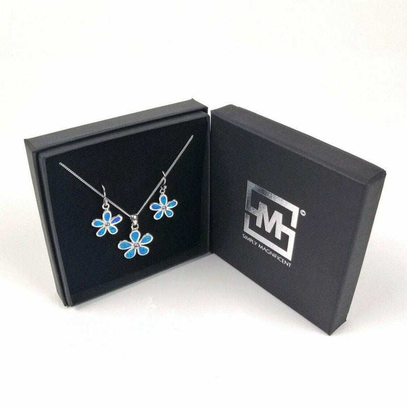 Blue Opal flower set in Simply Magnificent gift box