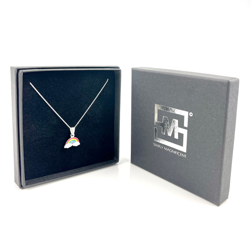 Sterling Silver Beautiful Child's Rainbow Necklace 3