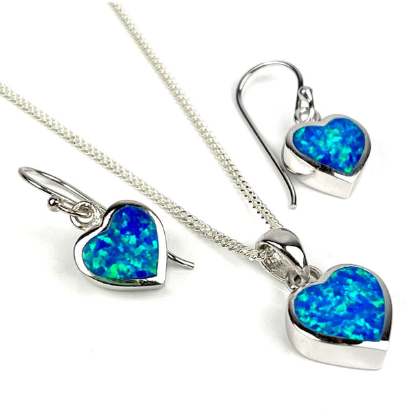 Opal heart necklace outlet