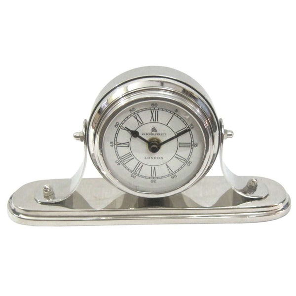 Bond Street London Small Nickel Mantle Clock