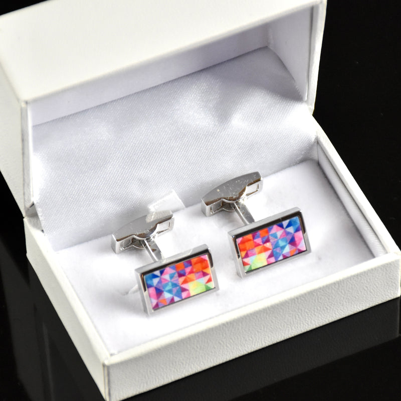 NOA Multicolour Tiles Cufflinks