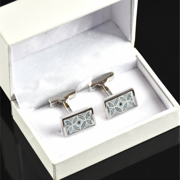 NOA Petal Cufflinks - Grey