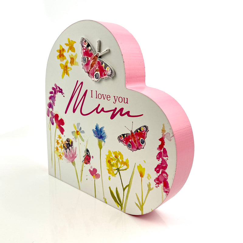  Love You Mum Heart Plaque 2