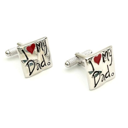 Cufflinks with message "I Love my Dad"