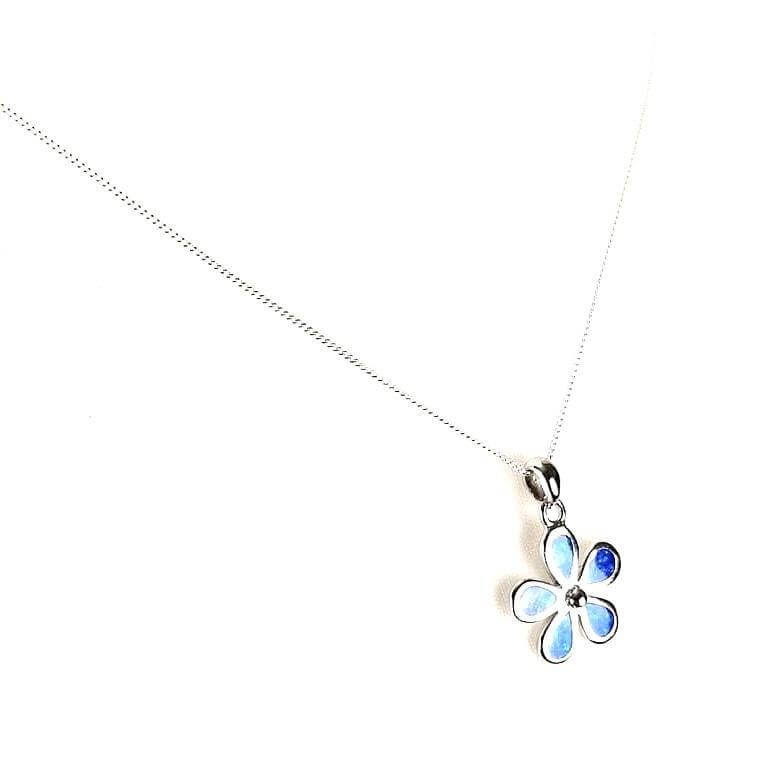 Blue Opal Flower Necklace - Simply Magnificent LTD