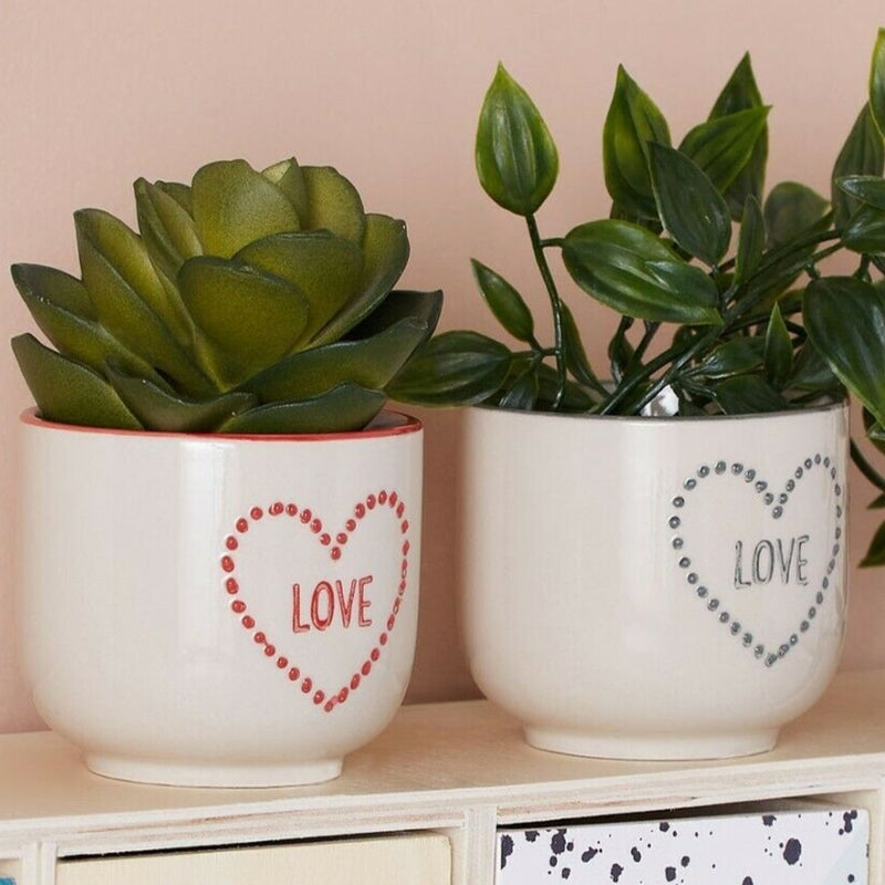 Love Heart Planters - Set of 2