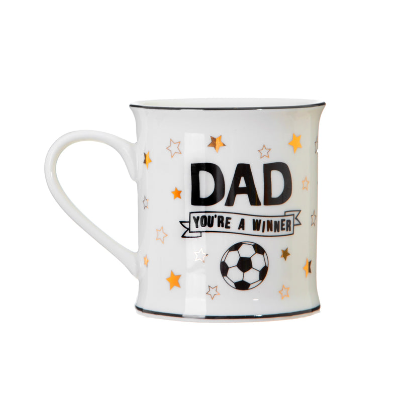 Mug with "Dad You're a Winner" Message
