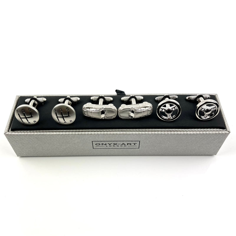 Motor Sport Cufflinks - 3 Pair Gift Set 2