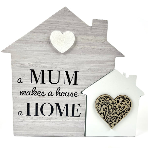  Mum Makes a House a Home Wooden Freestanding Plaque