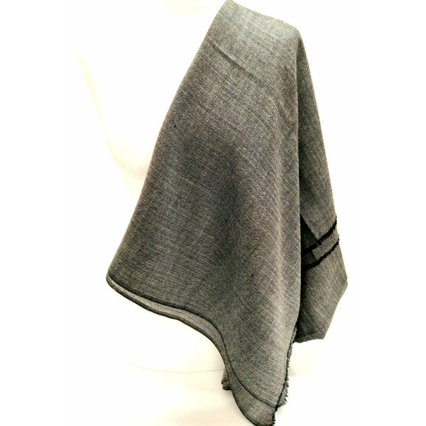 Pure Silk Shawl - Grey