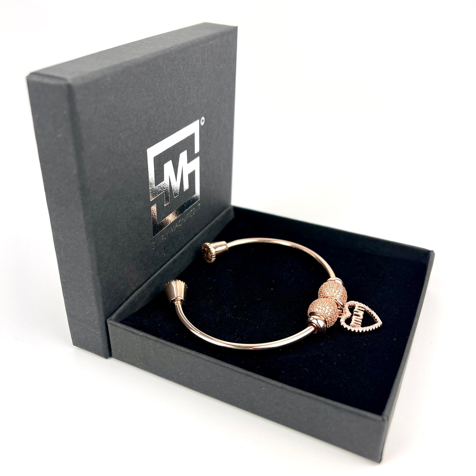Pandora rose open bangle top