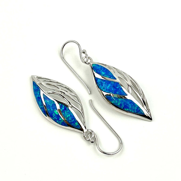 Blue Opal Large Marquise Earrings Media 1 of 3