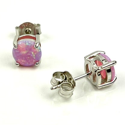 Sterling Silver Pink Opal Dainty Heart Necklace & Earrings Gift Set Media 4 of 6