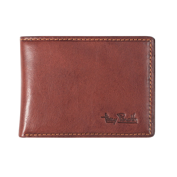 Tony Perotti Mens Mini Billfold Wallet with RFID (Brown) 2