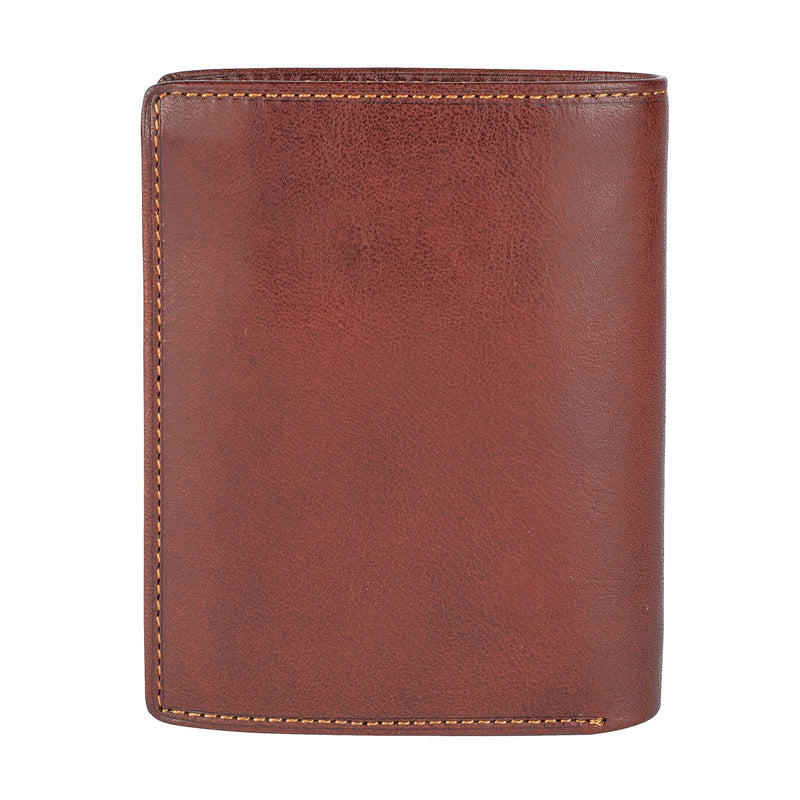 Tony Perotti Men's Vertical Billfold Wallet (Brown) 3