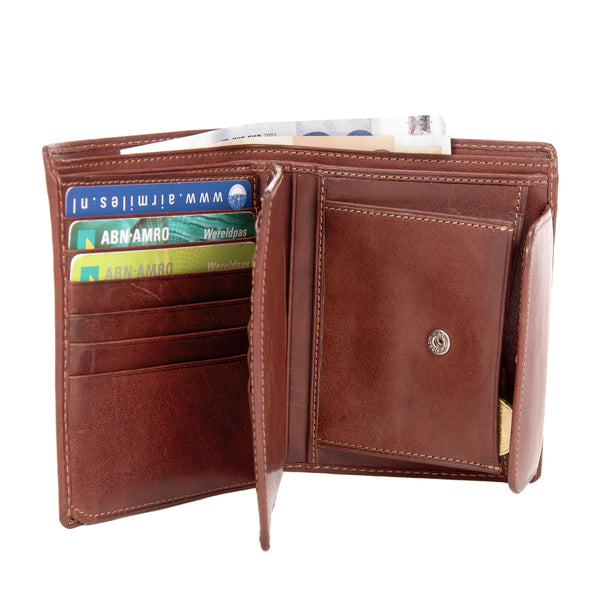 Tony Perotti Men's Vertical Billfold Wallet (Brown)